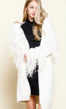 Load image into Gallery viewer, Glitzy Fringe Cardigan - Ivory