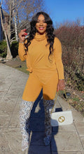 Load image into Gallery viewer, Greatness Legging Set - Golden Mustard