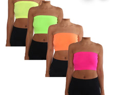 Load image into Gallery viewer, Bandeau Babe Top - (White, Neon Pink, Neon Yellow, Neon Green, Black)