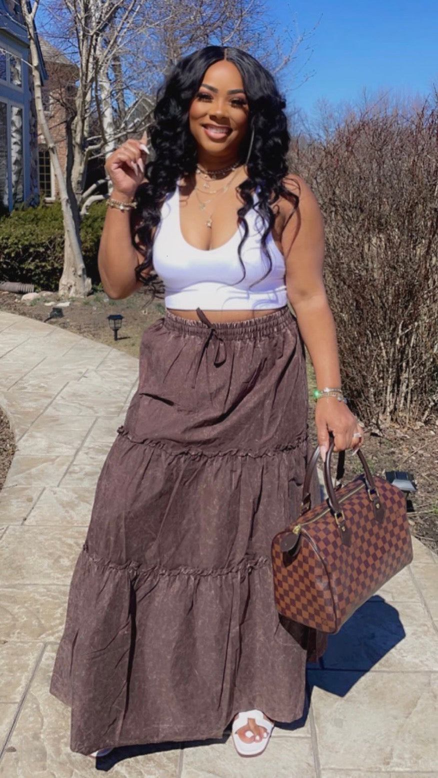 Beautiful Babe Skirt Only - Brown