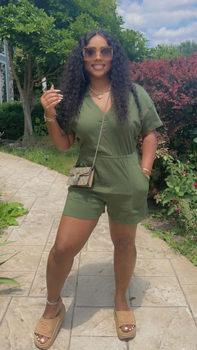 The Everyday Romper - Army Green
