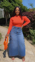 Load image into Gallery viewer, Cargo Maxi Skirt - Denim
