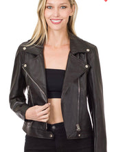 Load image into Gallery viewer, Cool N&#39; Collected Moto Jacket - Black