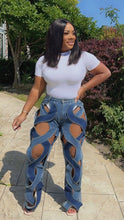 Load image into Gallery viewer, Criss Cross Jeans - Mixed Denim