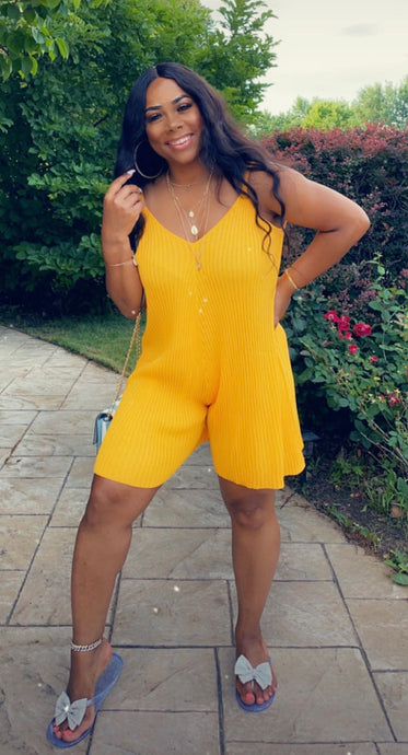At First Glance Romper - Sunny Yellow