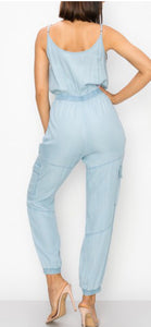 Out to Play Jumpsuit - Light Blue