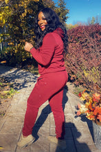 Load image into Gallery viewer, Bliss Hoodie Jogger Set - Burgundy